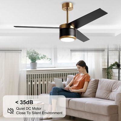 Έξυπνος ανεμιστήρας οροφής WIFI σε λευκό μαύρο χρυσό 52 ίντσες πλήρης φωτεινότητα