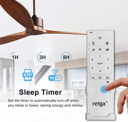 6 ταχύτητες Alexa Voice Control ABS Smart DC Motor Ceiling Fan με φωτισμό σε χρυσό Μαύρο λευκό